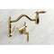 Kingston Brass KS2107AL Heritage Wall Mount Pot Filler, Brushed Brass KS2107AL - alternate 3